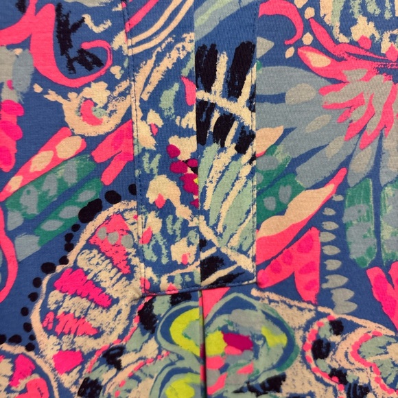 Lilly Pulitzer Long Sleeve Amina Dress Fantasy Garden Sz L - Picture 3 of 4